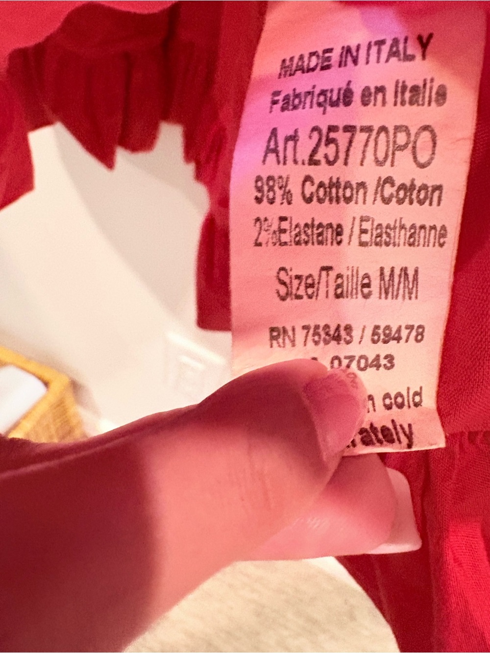 La Piccola Creativa Made in Italy Red Cotton Fit & Flare Bubble Hem Dress M - Picture 9 of 12